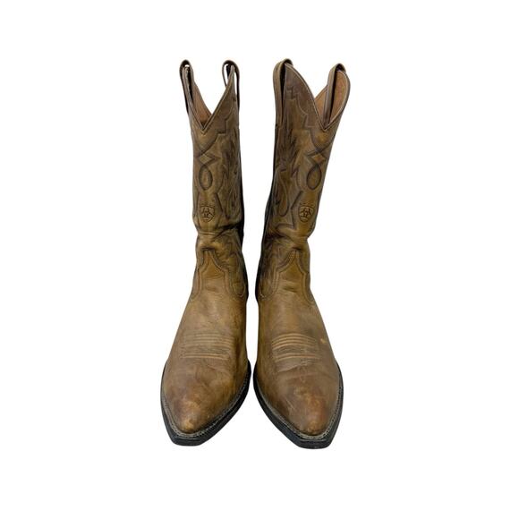 ARIAT Mens 10 D Distressed Western Boots Style #35129 Brown Tan Cowboy Shoe - Picture 2 of 8